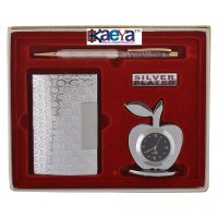 OkaeYa Office Pen Set (18 cm x 16 cm x 4 cm, Silver)